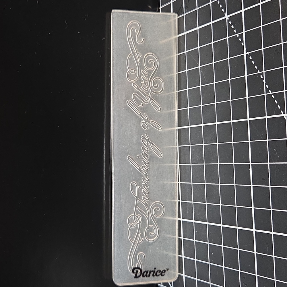Thinking of You Lighter Font Embossing folder Darice